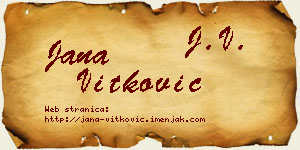 Jana Vitković vizit kartica